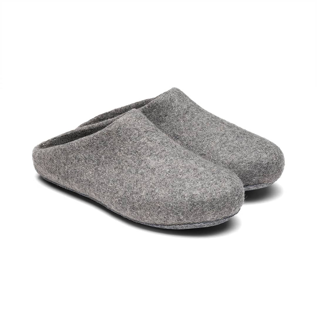 Kyrgies Classics Felted Wool Slippers Non-Slip Oatmeal